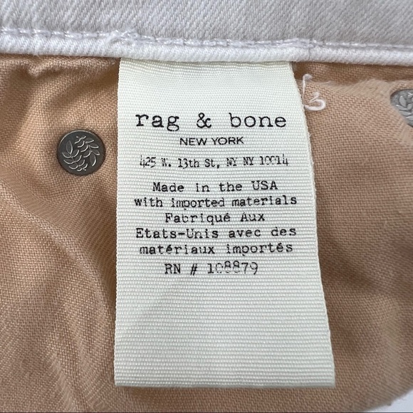 rag & bone Bright White Skinny Jeans Size 31 Women's - Picture 7 of 8